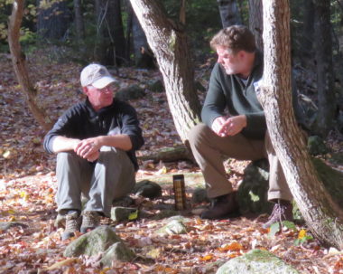 2 Men in the woods discussing